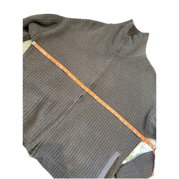 New Women's FLX Chenille Zip-Up Commuter Sweater Brown Plum Size L - Picture 8 of 12